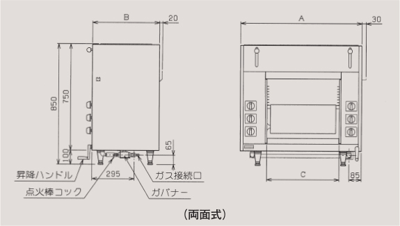 ガス両面式焼物器「スピードグリラー」＜赤外線バーナー＞｜業務用厨房